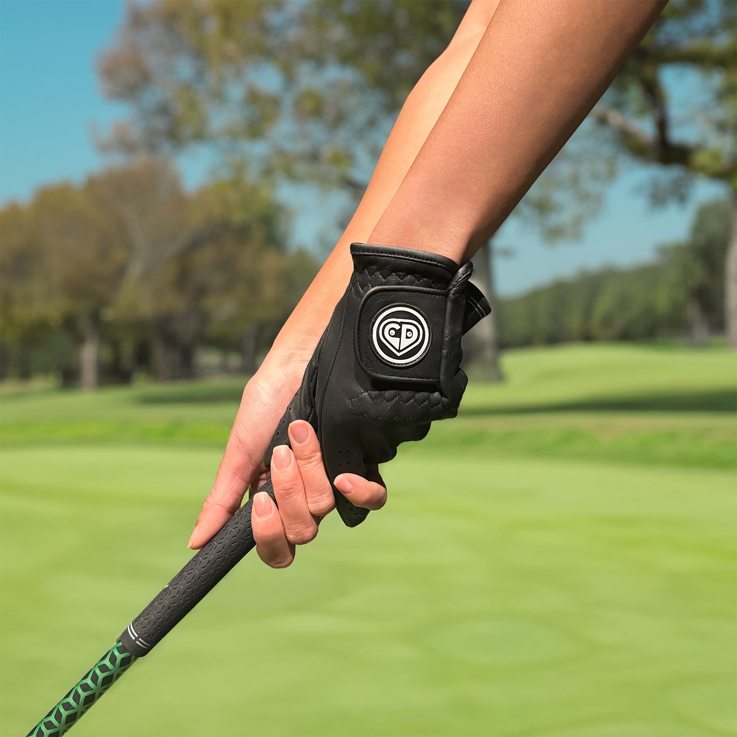 Men's Black Premium Cabretta Leather Golf Glove