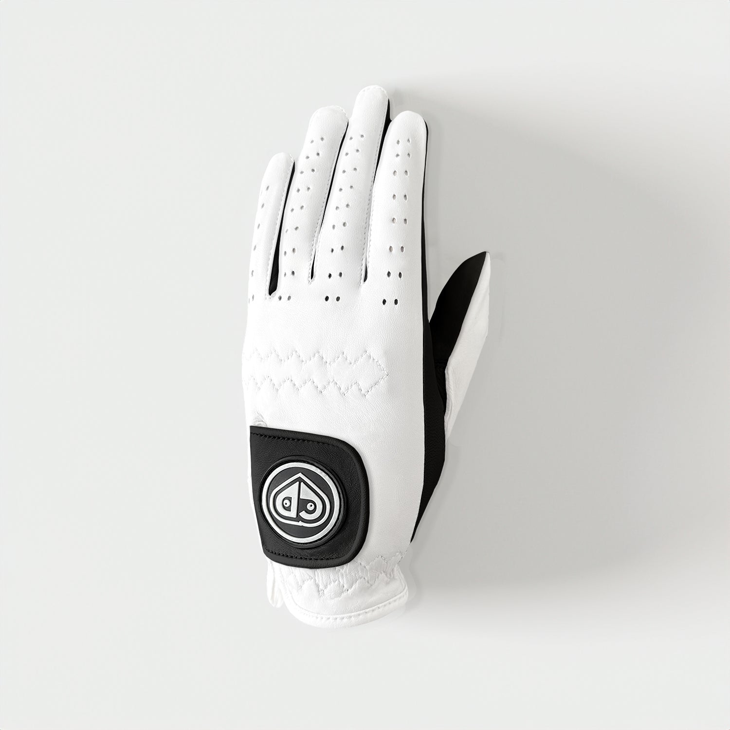 Women's Black & White Premium Cabretta Golf Glove