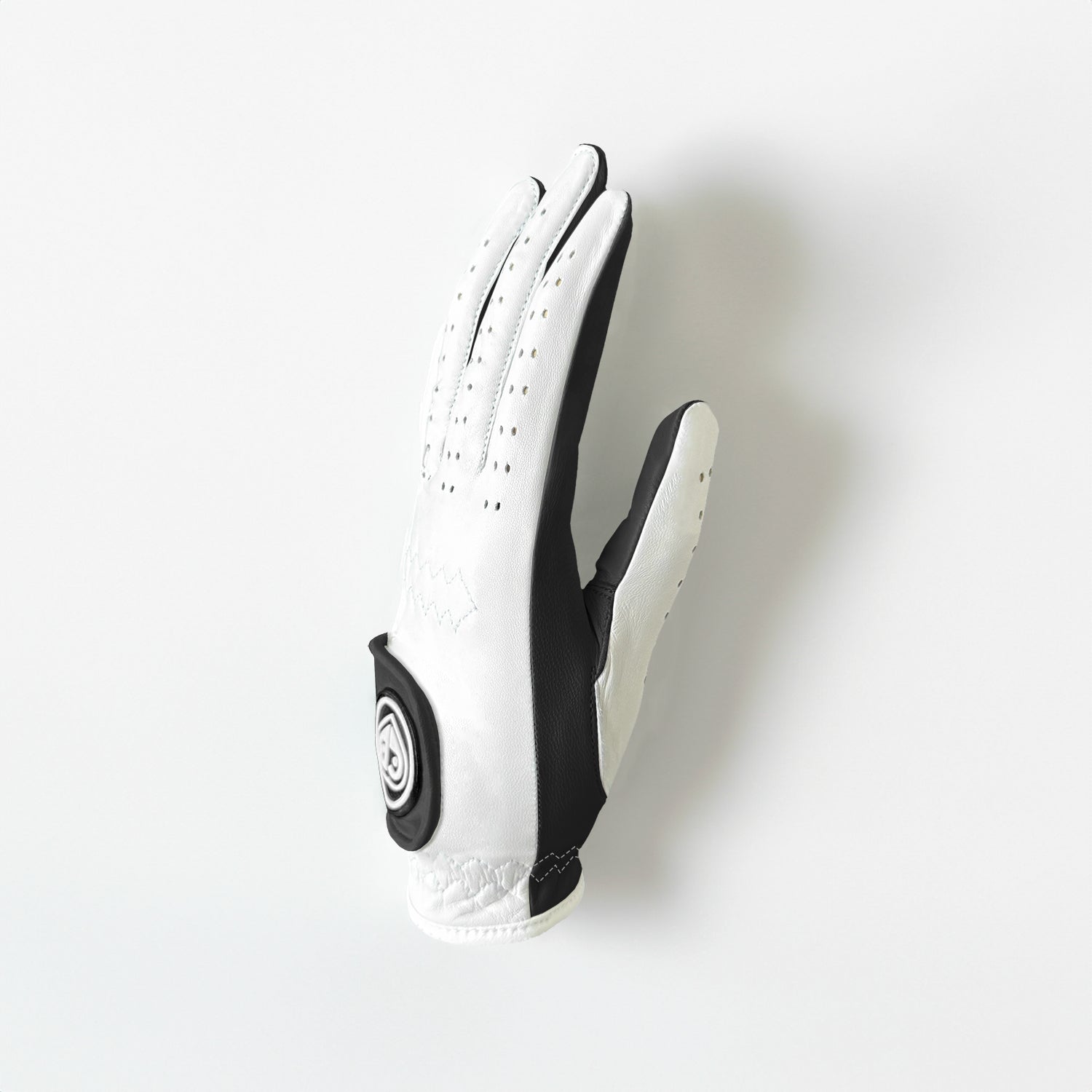 Women's Black & White Premium Cabretta Golf Glove