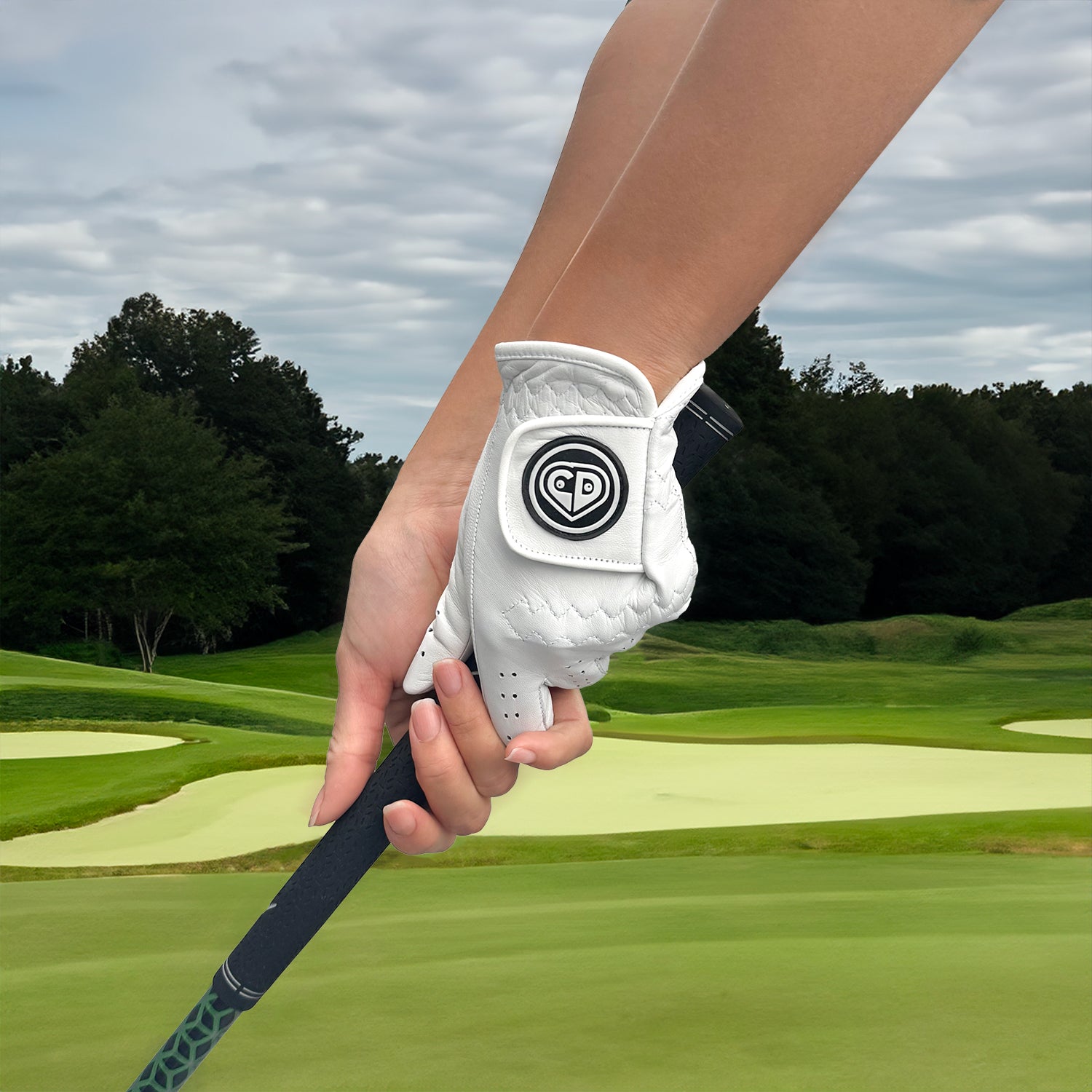 Women's White Premium Cabretta Leather Golf Glove